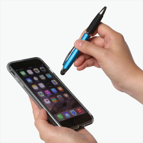 Eclaire Bright Multi-Color Light-Up Logo Stylus Twist Pen