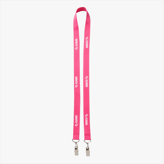 Plan Ahead & Save 3/4 Double-End Polyester Lanyard w/Double Swivel Bulldog Clip