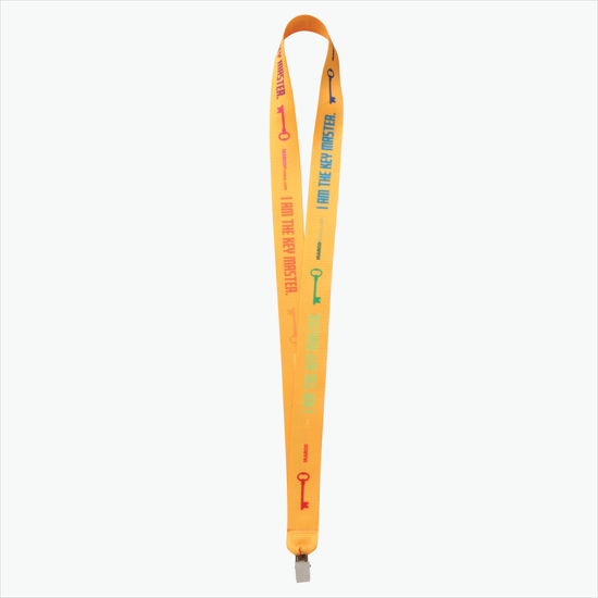 Plan Ahead & Save - 1 Economy Poly-Dye Full-Color Printed Lanyard w/Non-Swivel Bulldog Clip