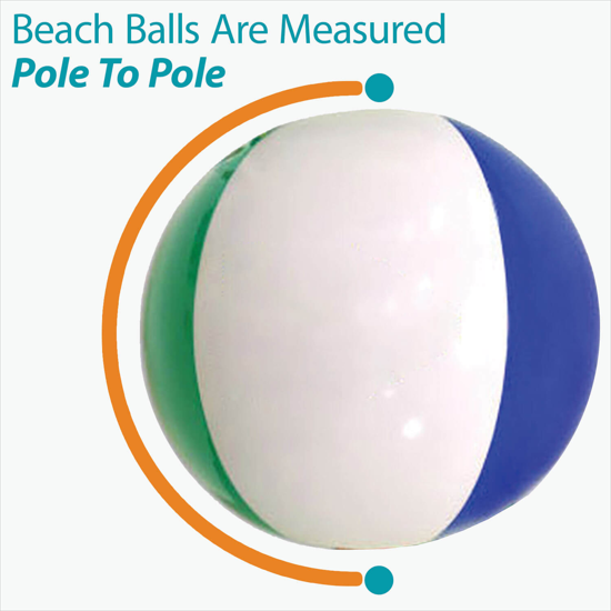 12 Multi-Color Beach Ball