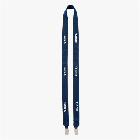 Plan Ahead & Save 3/4 Double-End Polyester Lanyard w/Double Non-Swivel Bulldog Clip