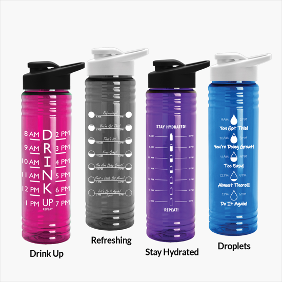 24 oz Slim Fit Water Bottle with Drink-Thru Lid