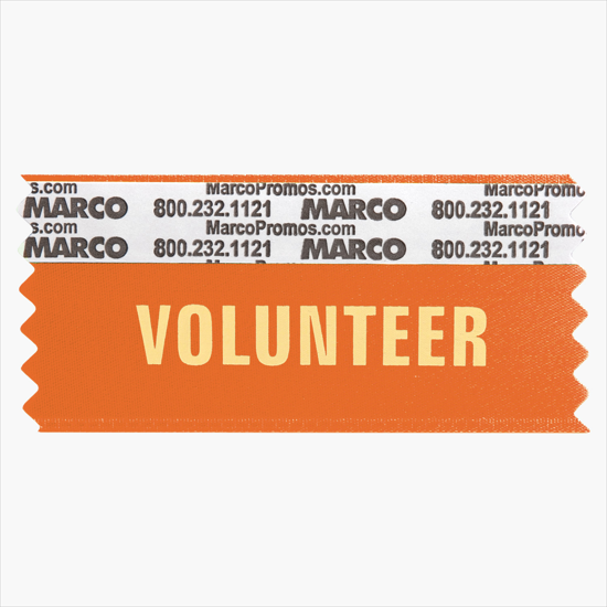 VOLUNTEER Horizontal Ribbon - 3 1/2 x 1 5/8