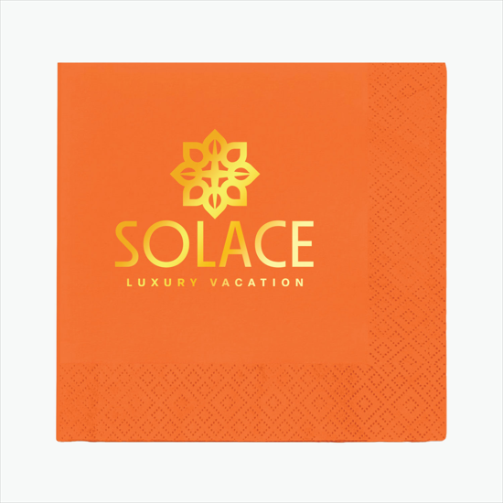 Foil Stamped Colored Luncheon Napkin - 2 Ply