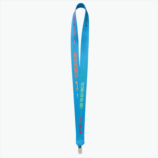 Plan Ahead & Save - 1 Economy Poly-Dye Full-Color Printed Lanyard w/Non-Swivel Bulldog Clip