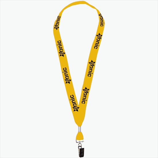 1 One Ply Cotton Lanyard - Swivel Bulldog Clip