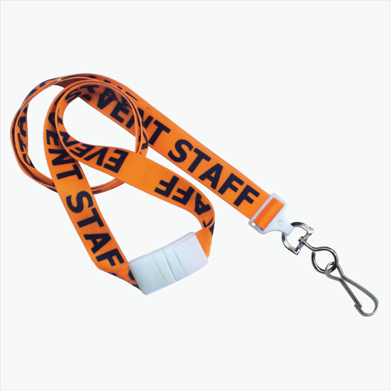 5/8 Dye-Sublimated Pre-Printed People ID Lanyard with Breakaway