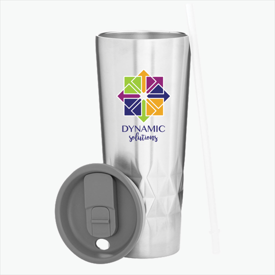 20.9 oz Copper Vacuum Insulated Triad Tumbler with Straw - Full Color