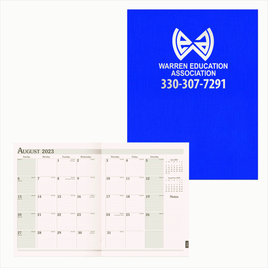 8 1/4 x 10 3/4 Monthly Planner with Trekker Paper Cover
