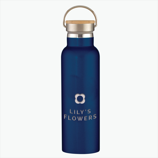 21 oz Tipton Stainless Insulated Bottle with Bamboo Lid - Engraved