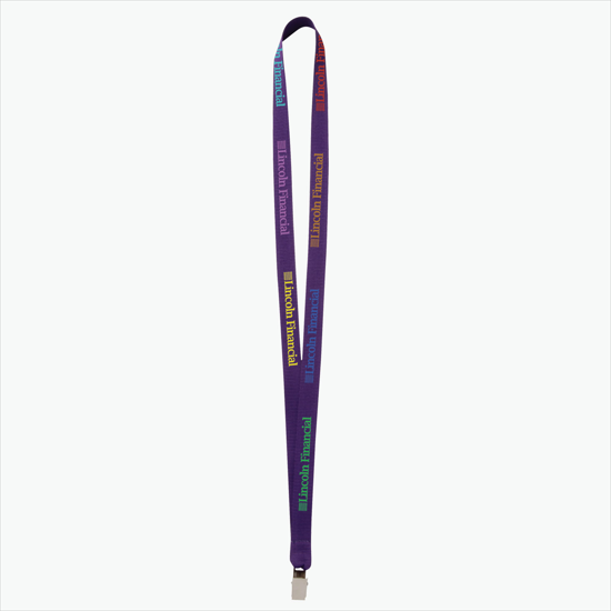 Plan Ahead & Save - 5/8 Economy Poly-Dye Full-Color Printed Lanyard w/Non-Swivel Bulldog Clip