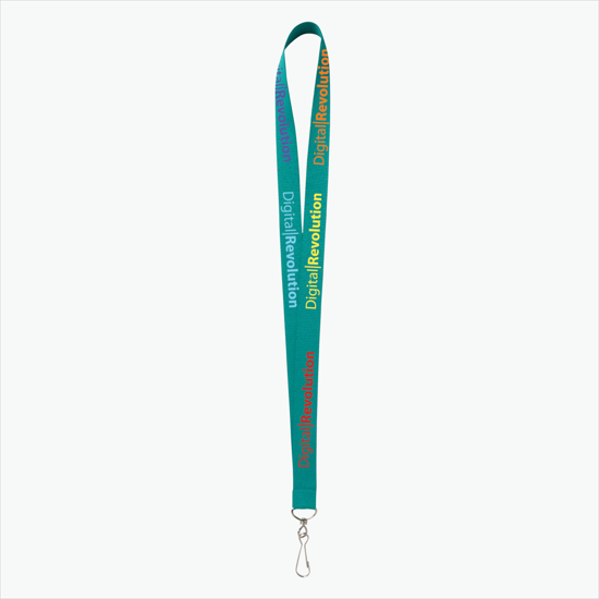 Plan Ahead & Save - 3/4 Economy Poly-Dye Full-Color Printed Lanyard w/J-Hook