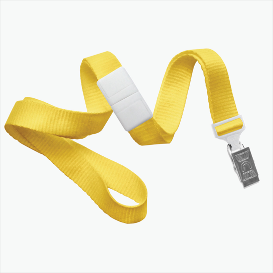 5/8 Breakaway Polyester Lanyard - Blank - Bulldog Clip
