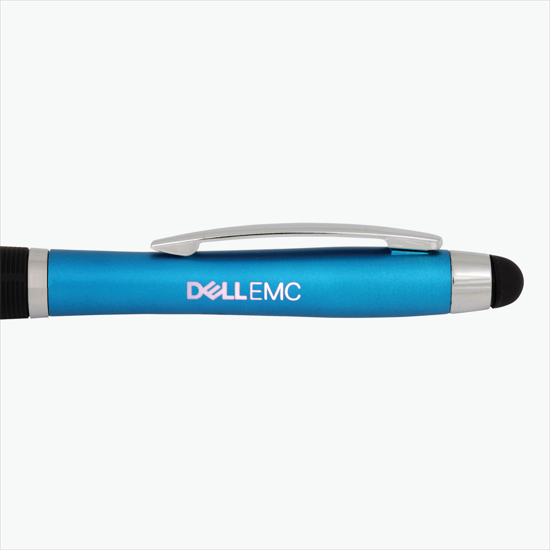 Eclaire Bright Multi-Color Light-Up Logo Stylus Twist Pen
