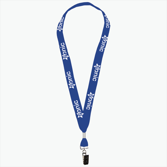 1 One Ply Cotton Lanyard - Swivel Bulldog Clip