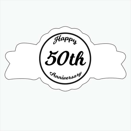 Adhesive Roll Labels - Anniversary Seal - Roll of 1000