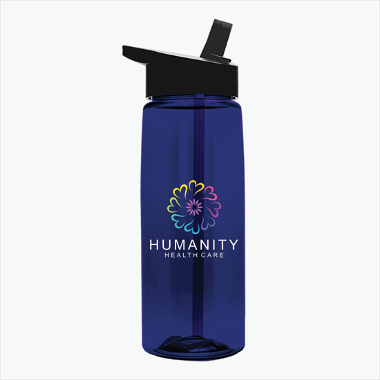 26 oz. Tritan Flair Bottle w/Flip Straw Lid - Full Color