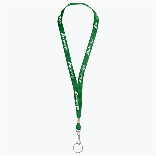 5/8 One Ply Cotton Lanyard - J-Hook w/Split Key Ring
