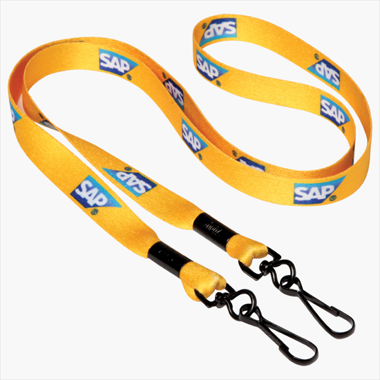 1/2 Full Color Lanyard w/Double Swivel Hook