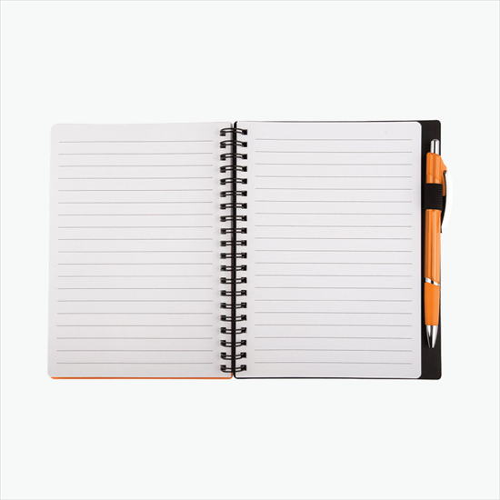 Color Wave Notebook with Ballpoint Pen, WP-1102 - Marco Promos
