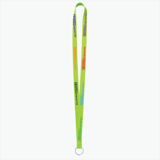 Plan Ahead & Save - 5/8 Economy Poly-Dye Full-Color Printed Lanyard w/Key Ring