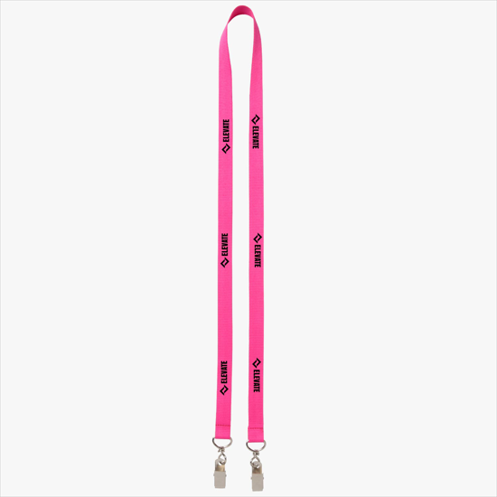 Plan Ahead & Save 5/8 Double-End Polyester Lanyard w/Double Swivel Bulldog Clip