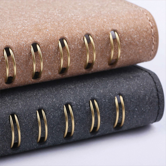 EcoScribe Recycled Leather Ring Bound Notebook