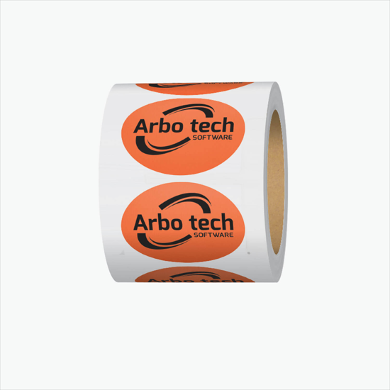 Adhesive Roll Labels - 3h x 4w Oval - Roll of 1000