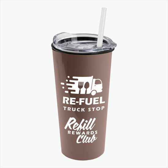 18 oz Road Master Tumbler with Slide Lid and Straw