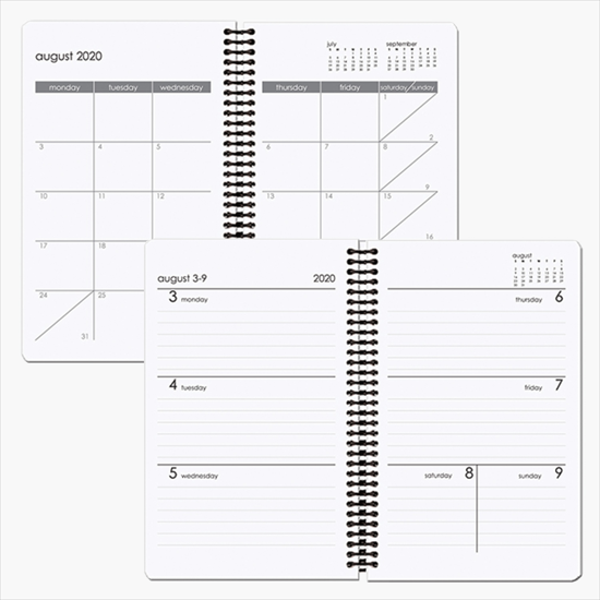 5 1/4 x 8 1/4 Full Color Academic Weekly Calendar with Pen