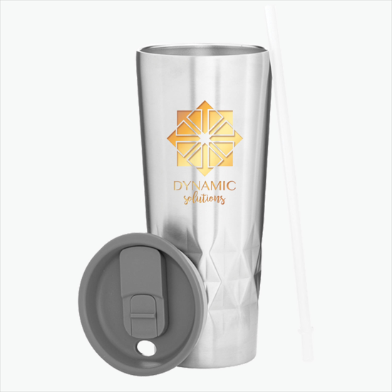 20.9 oz Copper Vacuum Insulated Triad Tumbler with Straw - Foil