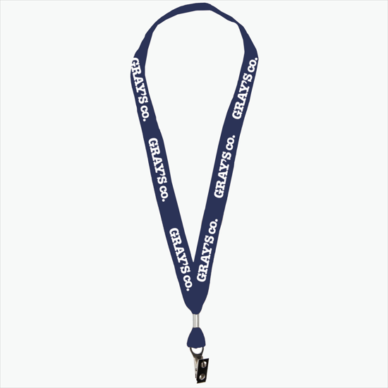 1 One Ply Cotton Lanyard - Bulldog Clip