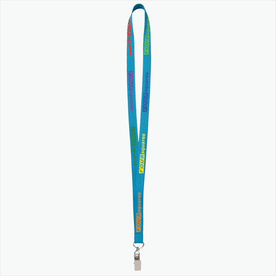 Plan Ahead & Save - 5/8 Economy Poly-Dye Full-Color Printed Lanyard w/Swivel Bulldog Clip