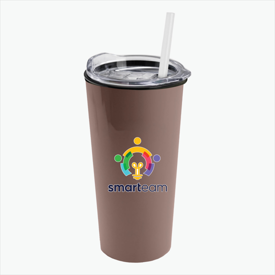 18 oz Road Master Tumbler with Slide Lid and Straw - Full Color