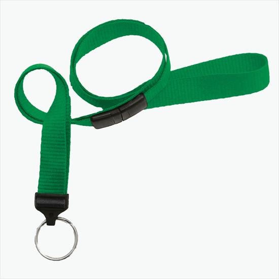 5/8 Breakaway Polyester Lanyard - Blank - Split Ring