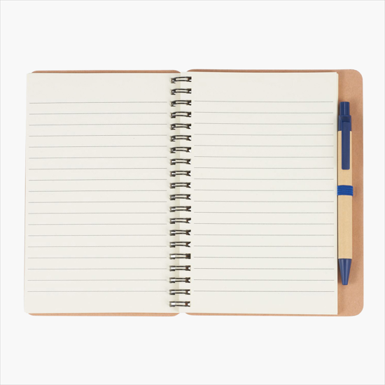 The Eco Spiral Notebook & Pen - Multi-Color Imprint