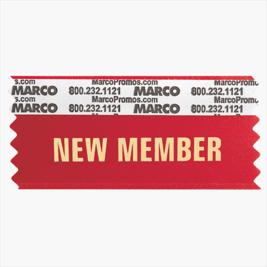 NEW MEMBER Horizontal Ribbon - 3 1/2 x 1 5/8