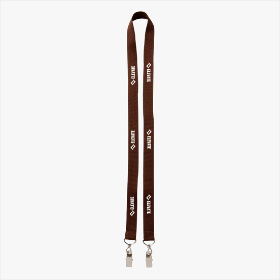 Plan Ahead & Save 3/4 Double-End Polyester Lanyard w/Double Swivel Bulldog Clip