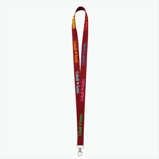 Plan Ahead & Save - 3/4 Economy Poly-Dye Full-Color Printed Lanyard w/Lobster Claw