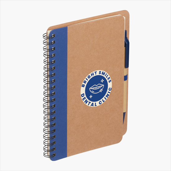 The Eco Spiral Notebook & Pen - Multi-Color Imprint