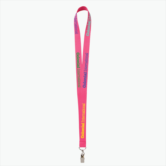 Plan Ahead & Save - 3/4 Economy Poly-Dye Full-Color Printed Lanyard w/Swivel Bulldog Clip