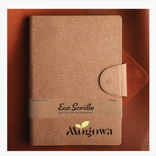 EcoScribe Recycled Leather Ring Bound Notebook