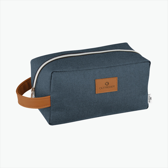 Heathered Recycled Toiletry Travel Bag - Debossed