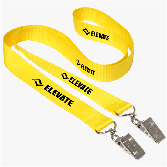 Plan Ahead & Save 3/4 Double-End Polyester Lanyard w/Double Swivel Bulldog Clip