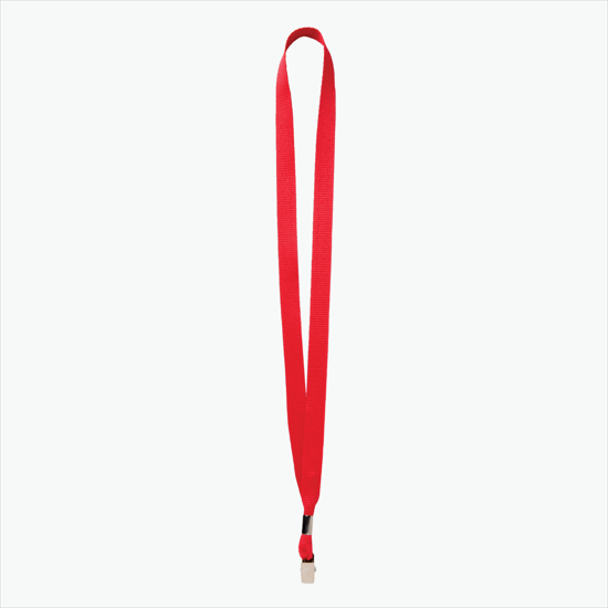 5/8 Polyester Lanyard - Blank - Bulldog Clip