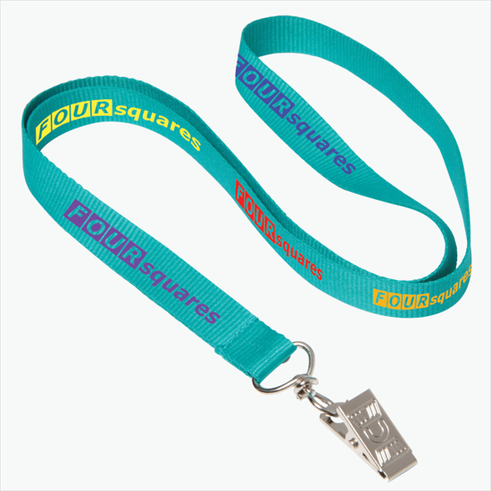 Plan Ahead & Save - 5/8 Economy Poly-Dye Full-Color Printed Lanyard w/Swivel Bulldog Clip