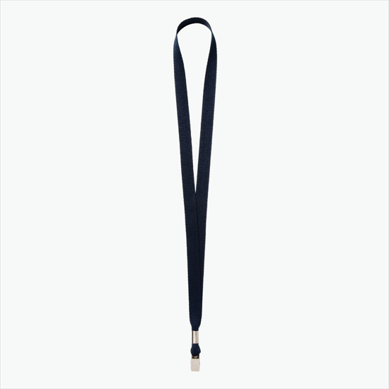 5/8 Polyester Lanyard - Blank - Bulldog Clip