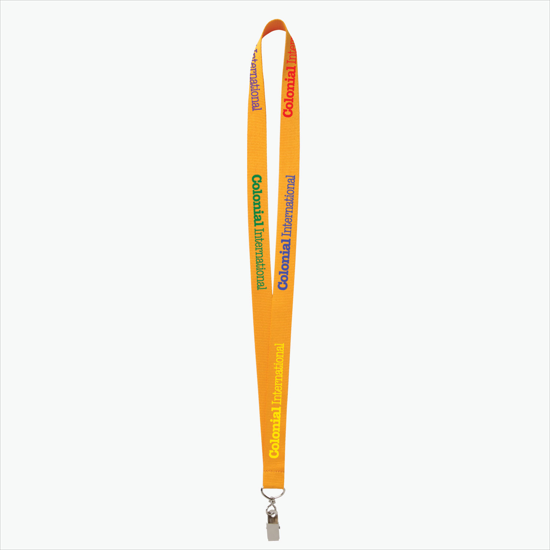 Plan Ahead & Save - 3/4 Economy Poly-Dye Full-Color Printed Lanyard w/Swivel Bulldog Clip