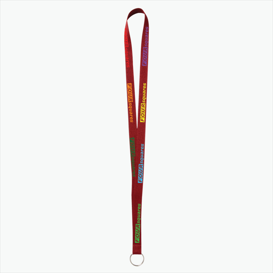 Plan Ahead & Save - 5/8 Economy Poly-Dye Full-Color Printed Lanyard w/Key Ring