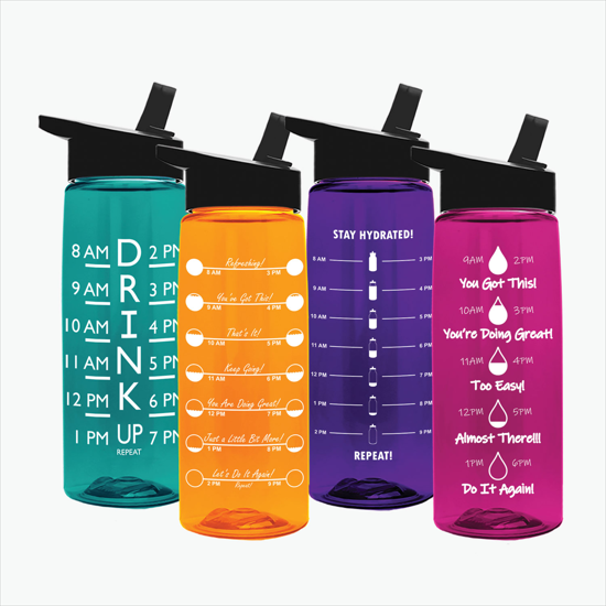 26 oz. Tritan Flair Bottle w/Flip Straw Lid
